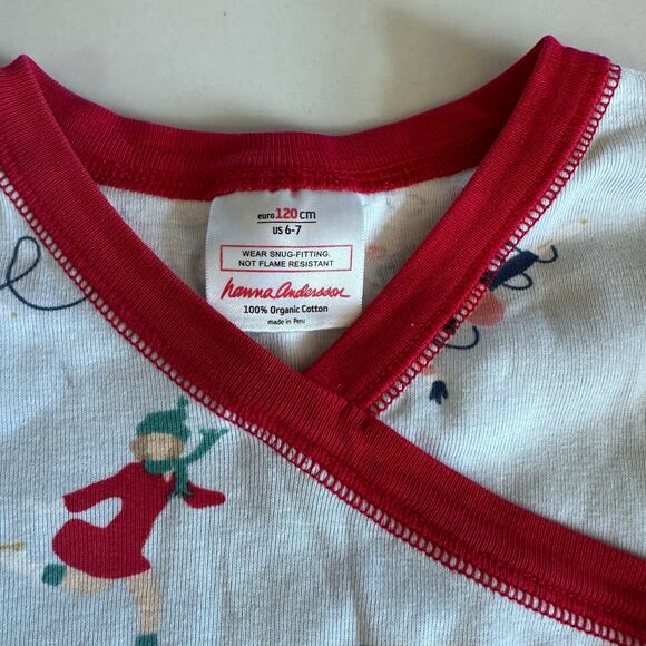 Hanna Andersson Ice Skating Christmas Pajamas - Size 6/7 - Picture 4 of 6